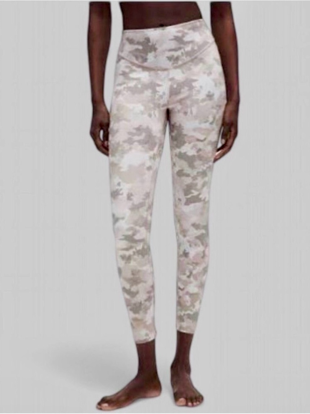 Lululemon Wunder Under Smooth Cover HR 25"leggings Camo Warm Ash Grey size 6-NWT